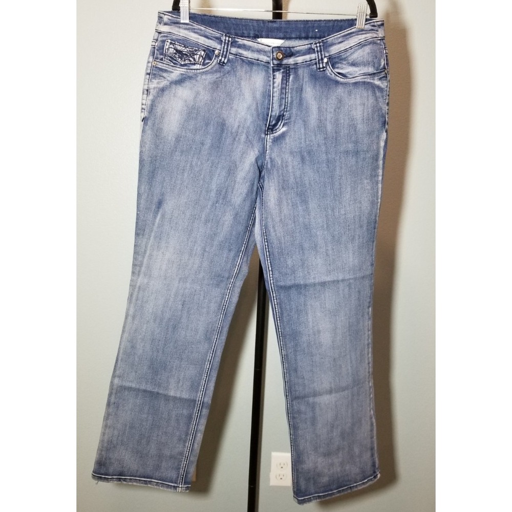 Christopher & Banks Womens Size 14 Boot Cut Jeans Retro Grunge Y2K Western City